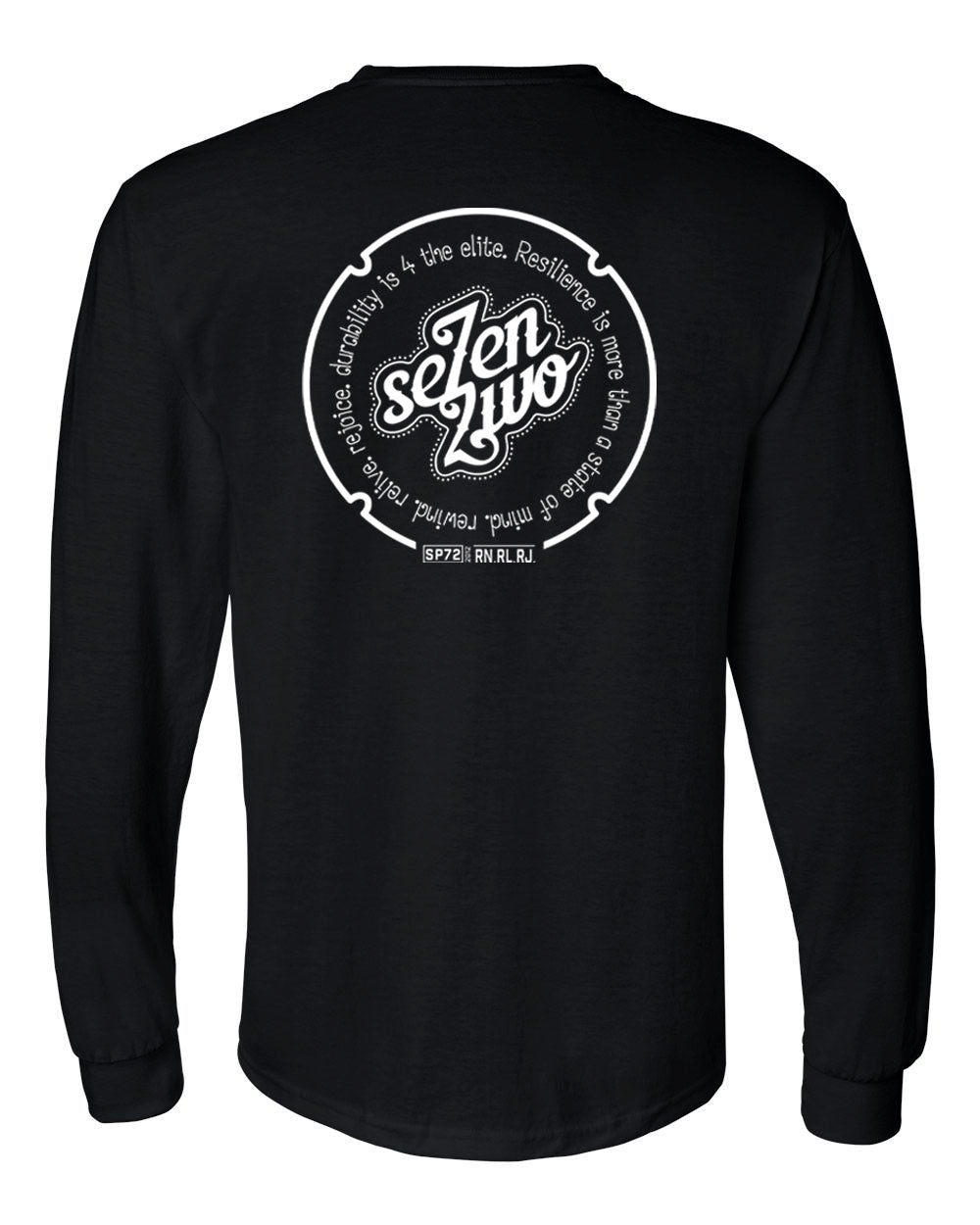 SP72 Black Long Sleeve T-Shirt / White Graphic