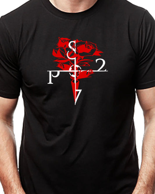 SPK Rose Black Graphic T-Shirt