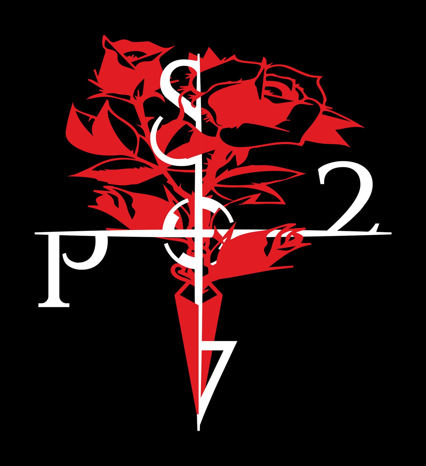 SPK Rose Black Graphic T-Shirt